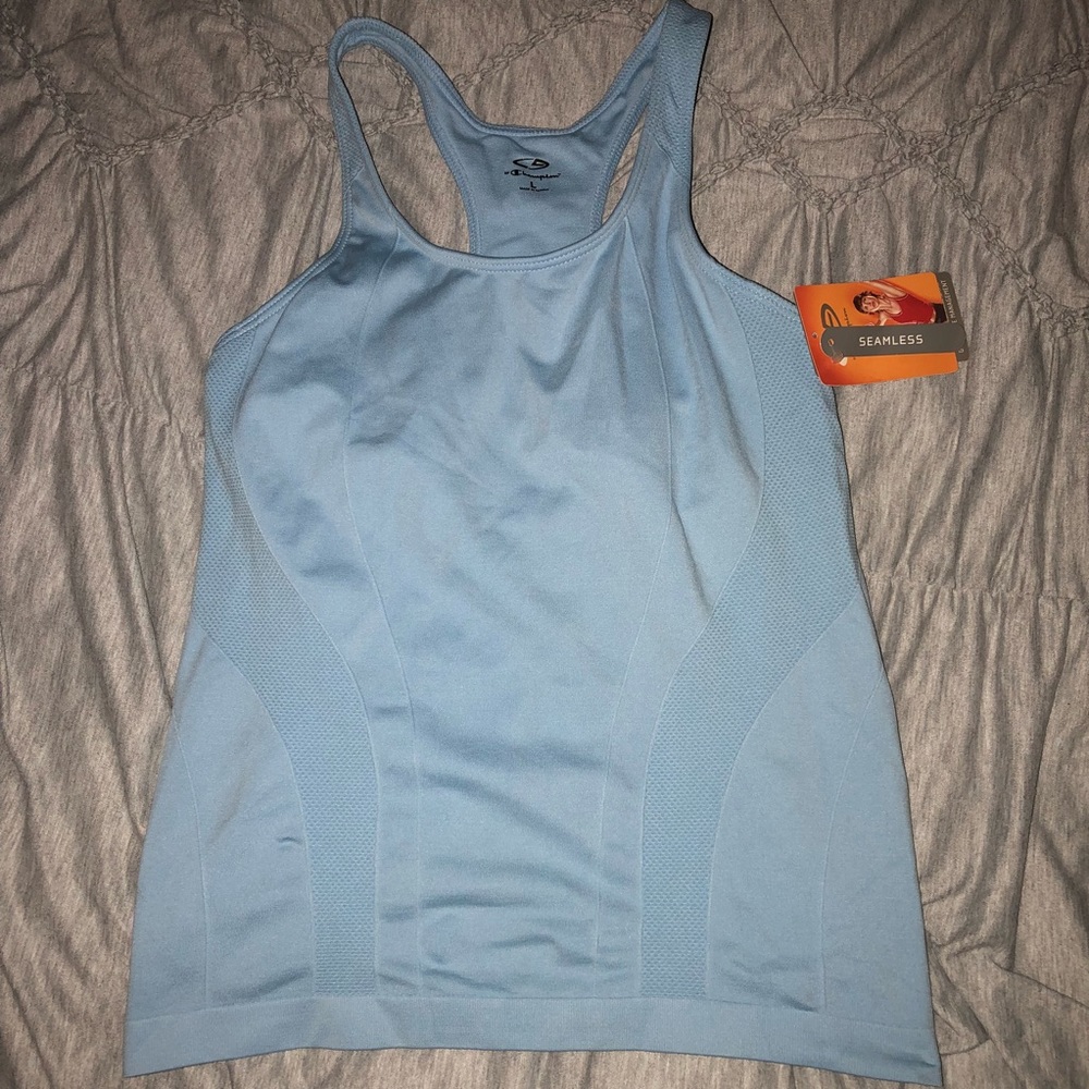 Light blue workout tank top